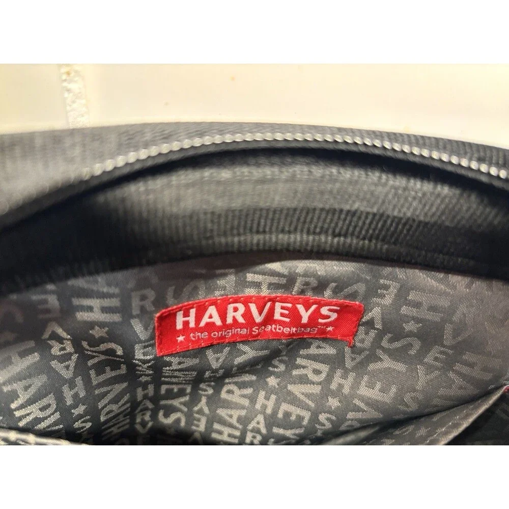 Harveys Seatbelt Handbag Black Shoulder Bag Purse Double Handle‎ Upcycle Y2K